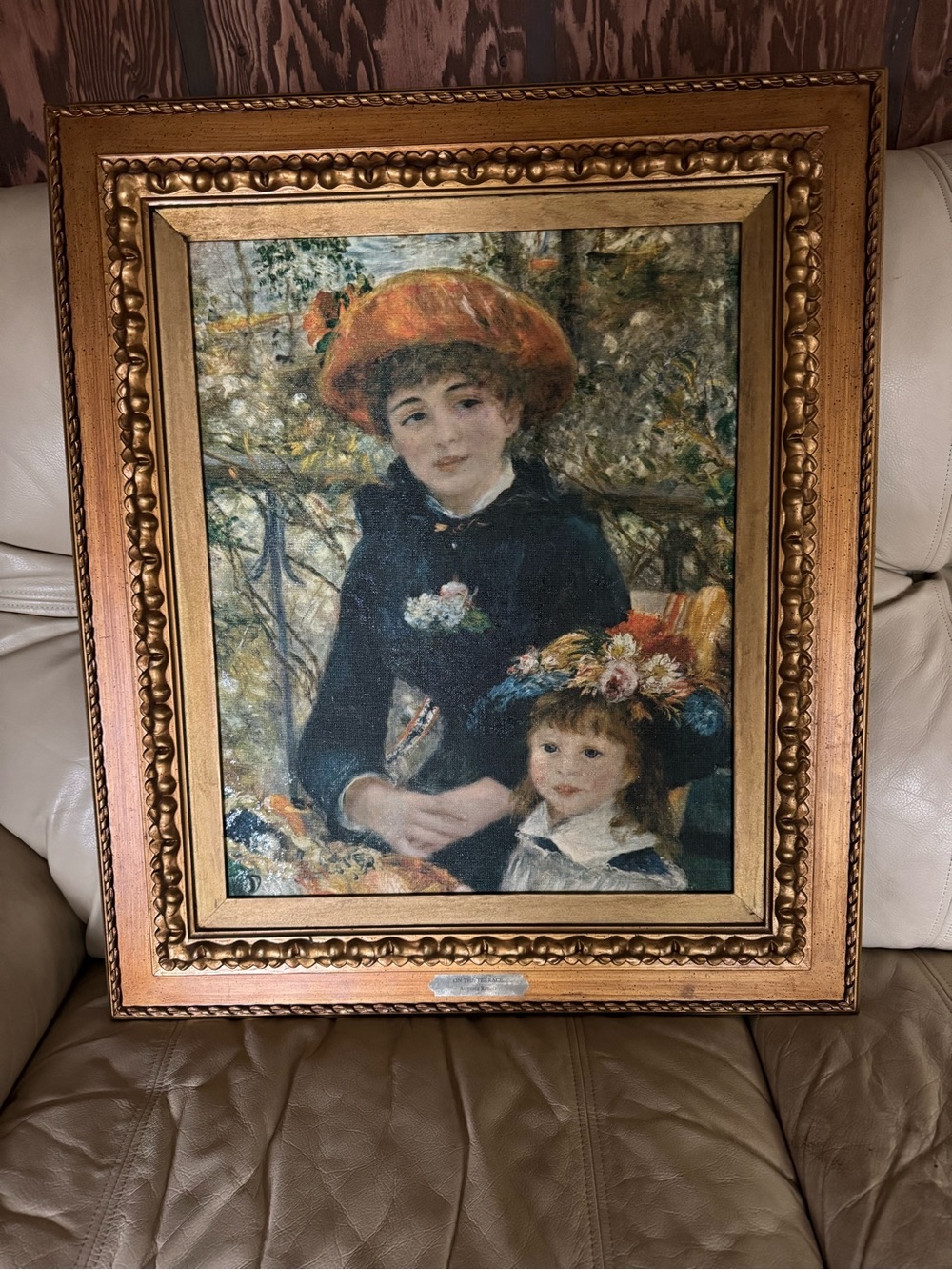 Framed Renoir Print on Canvas of “Two Sisters on the Terrace”